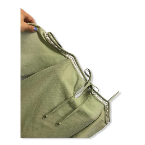 Expose | Bohemian Green Cold Shoulder Blouse - Picture 8 of 9